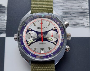 Rare watch Chronograph "Poljot", Shturmanskie watch, Ocean watch ,Vintage Watch ,Ukraine watch, Mechanical watch , air force watch