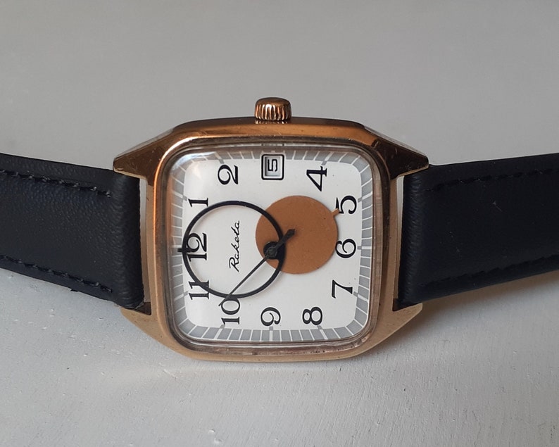 Montre vintage Copernic , montre soleil et lune classic black