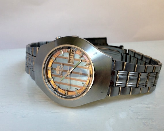 Orient Watch, Black watch, Vintage watch, Japan w… - image 2