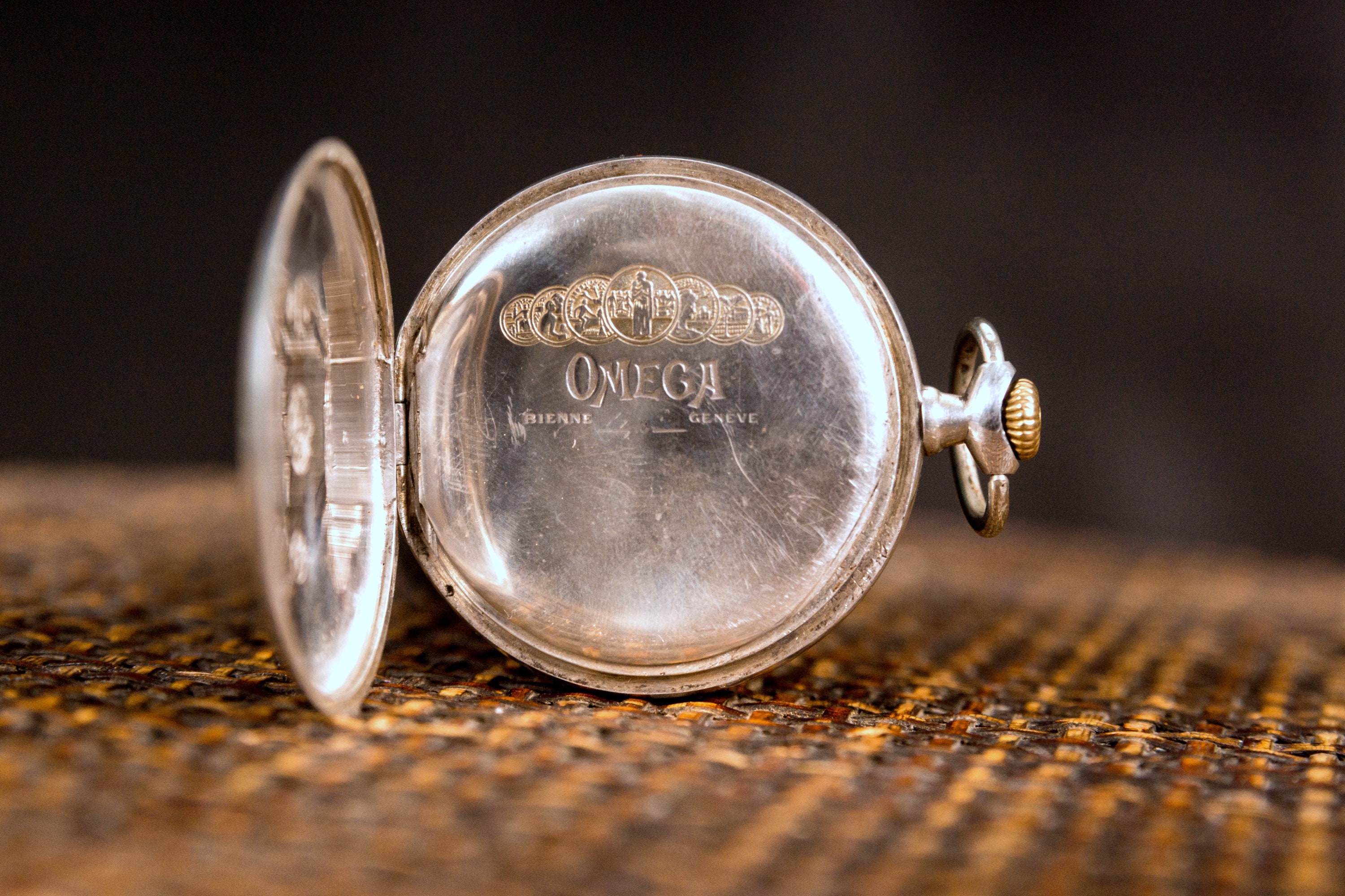 Antique OMEGA Pocket Watch: Swiss Made Silver (800) - Etsy