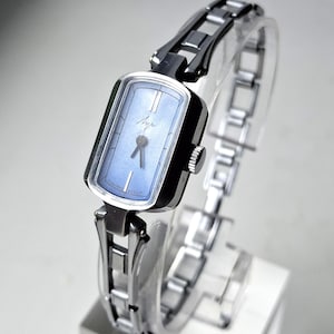 New watch &quot;Luch&quot; with box and papers , Vintage Watch ,Womens watch ,silver watch , Mechanical watch