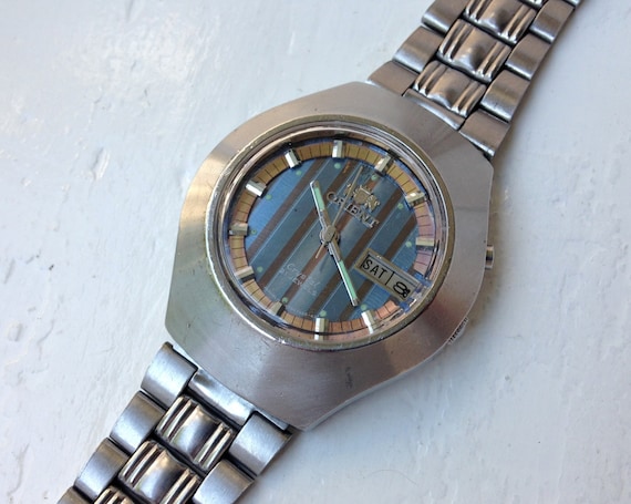 Orient Watch, Black watch, Vintage watch, Japan w… - image 3