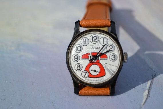 Vintage Watch "Retro Phone" , Soviet watch, Russia