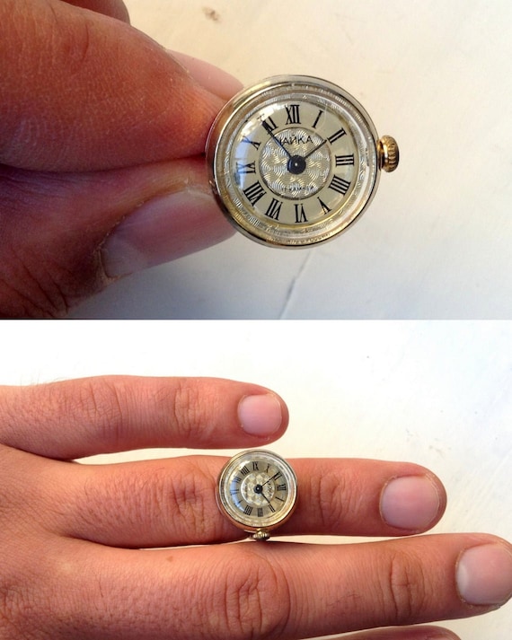 Vintage watch ring  "Chaika", ring watch ,Soviet watch, ladies watch  montre femme View 5