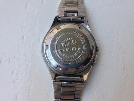 Orient Watch, Black watch, Vintage watch, Japan w… - image 4