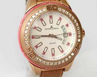 Vintage Jacques Lemans Watch: Austrian Quartz Movement, Calendar