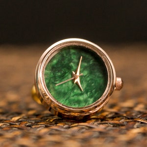 Malachite ring watch, Stone watch, Pearl watch, Silver ring watch , Silver plated Ring, Pearl ring watch,
