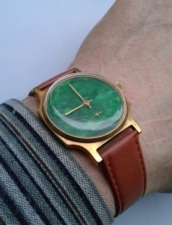 Soviet watch "Pobeda" - Malachite watch - image 1