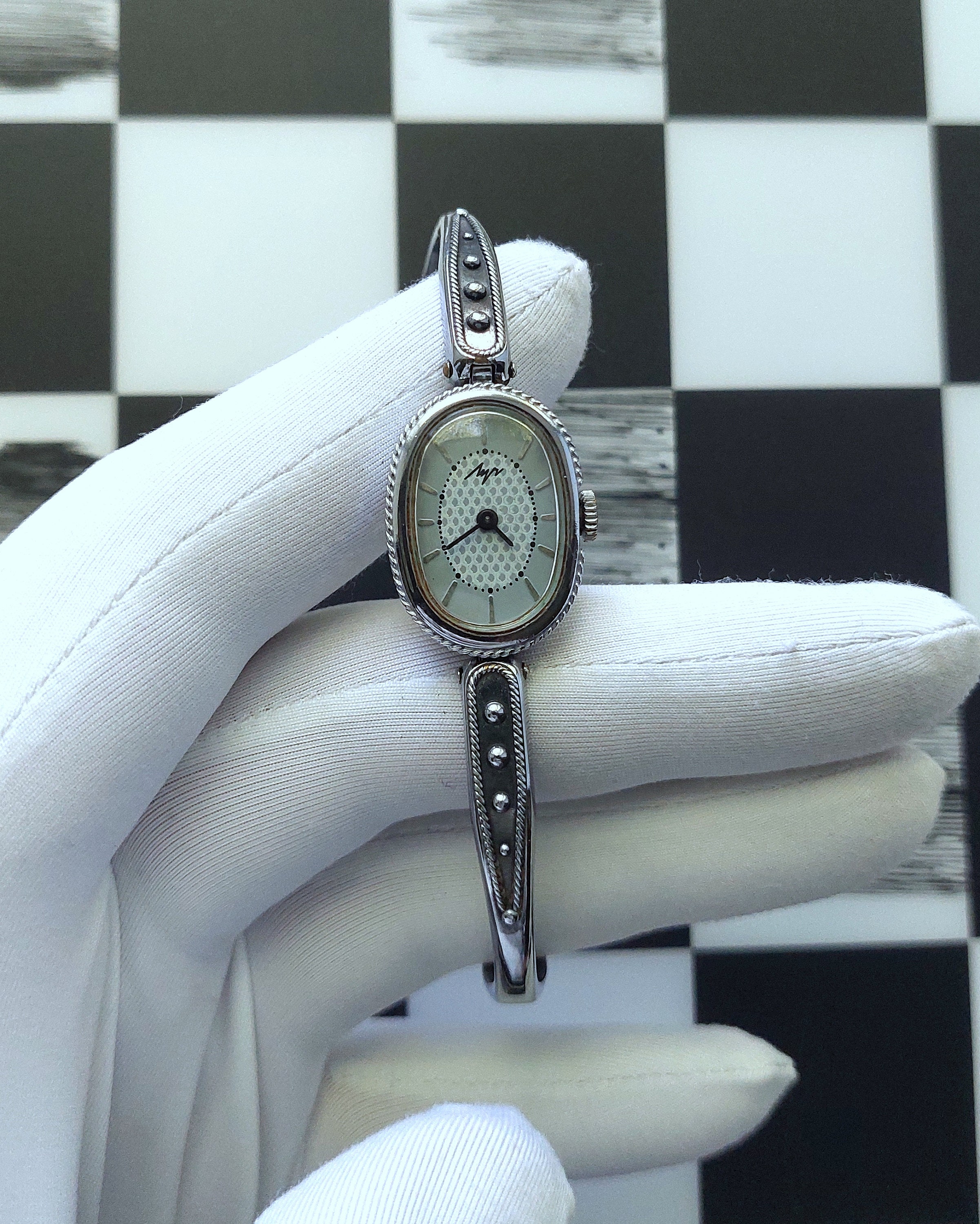 Soviet watch "Luch" with beautiful bracelet , Vintage Watch ,Womens watch ,silver watch , Mechanical watch
