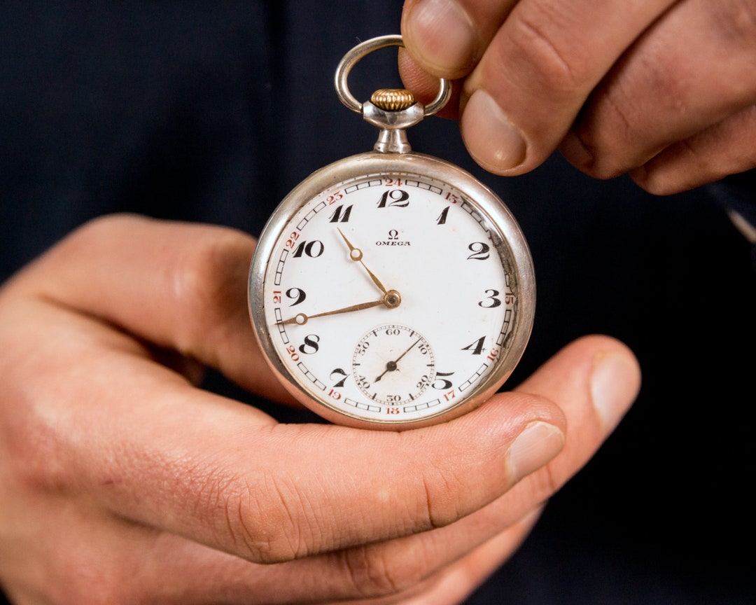 Orologio da tasca antico OMEGA: argento svizzero (800) Italia