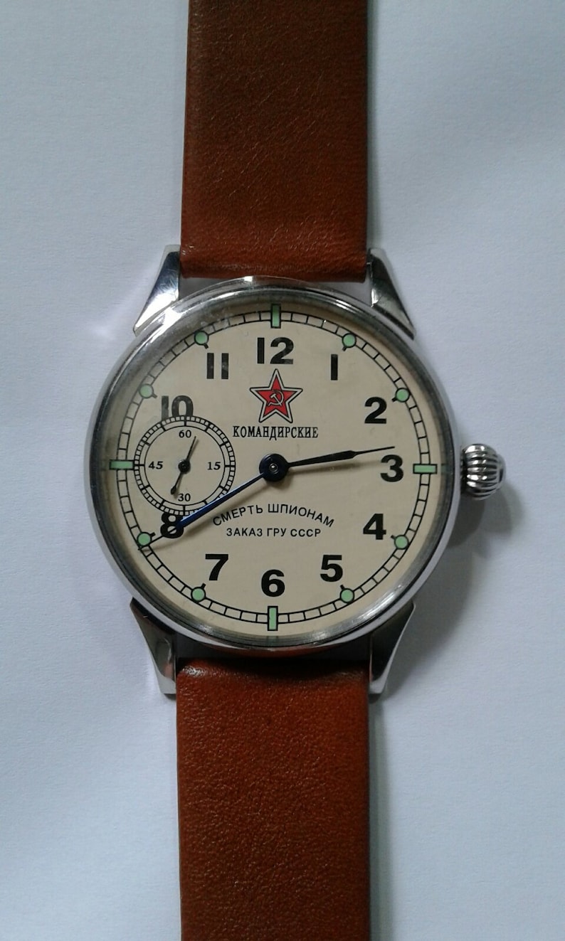 Orologio sovietico Molnija Morte alle spie, orologio vintage, orologio da tasca, orologio ucraino immagine 6