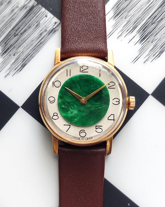Soviet watch "Pobeda" - Malachite watch