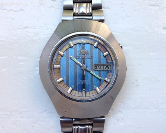 Orient Watch, Black watch, Vintage watch, Japan w… - image 1