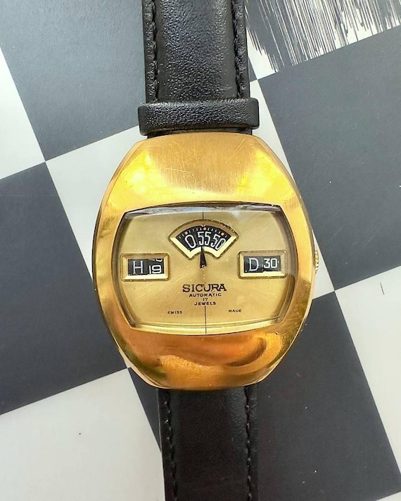 Vintage Sicura Swiss Mechanical Watch: Gold Plated, 17 Jewels, New