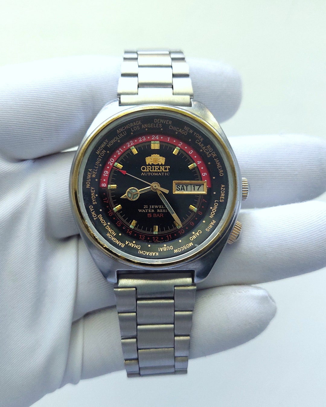Vintage Orient GMT Watch: Automatic Japan Mens Watch - Etsy