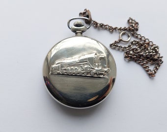Montre Polar Express, montre de poche "Molnija", cadeau de Noël, montre de poche antique de montre soviétique, montre de train de locomotive