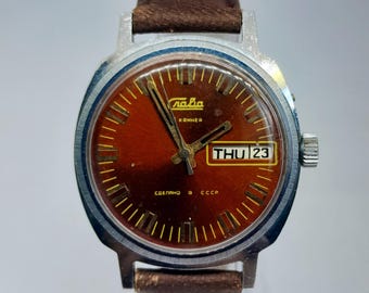 Reloj soviético "Slava", reloj de hombre, reloj ucraniano, reloj vintage, reloj de oro, reloj de hombre, reloj de novio "Slava"