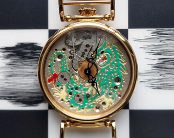 Reloj soviético "Molnija"- Reloj dragón, Reloj grabado, Reloj personalizado