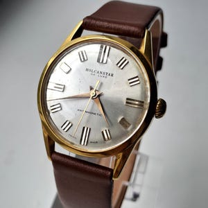Swiss watch ,Holcanstar watch, Vintage watch, Mens watch, Mechanical watch ,Original Watch