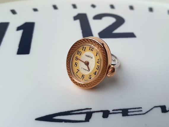 Ring watch "Chaika", Vintage ring watch ,Soviet watch, ladies watch montre femme