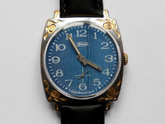 Soviet watch "Pobeda", Engraved watch, Mens Watch,