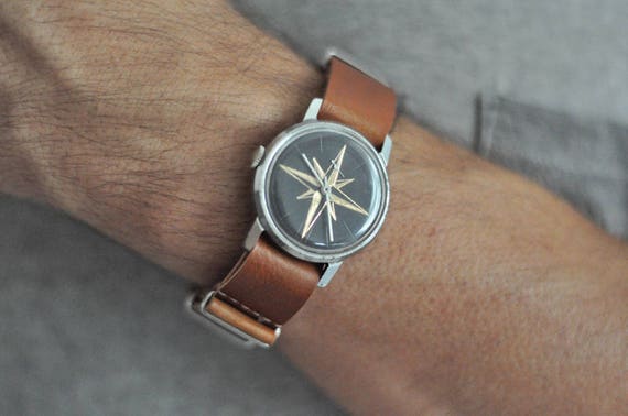 Engraved watch ,Soviet watch "Pobeda", Russian wat