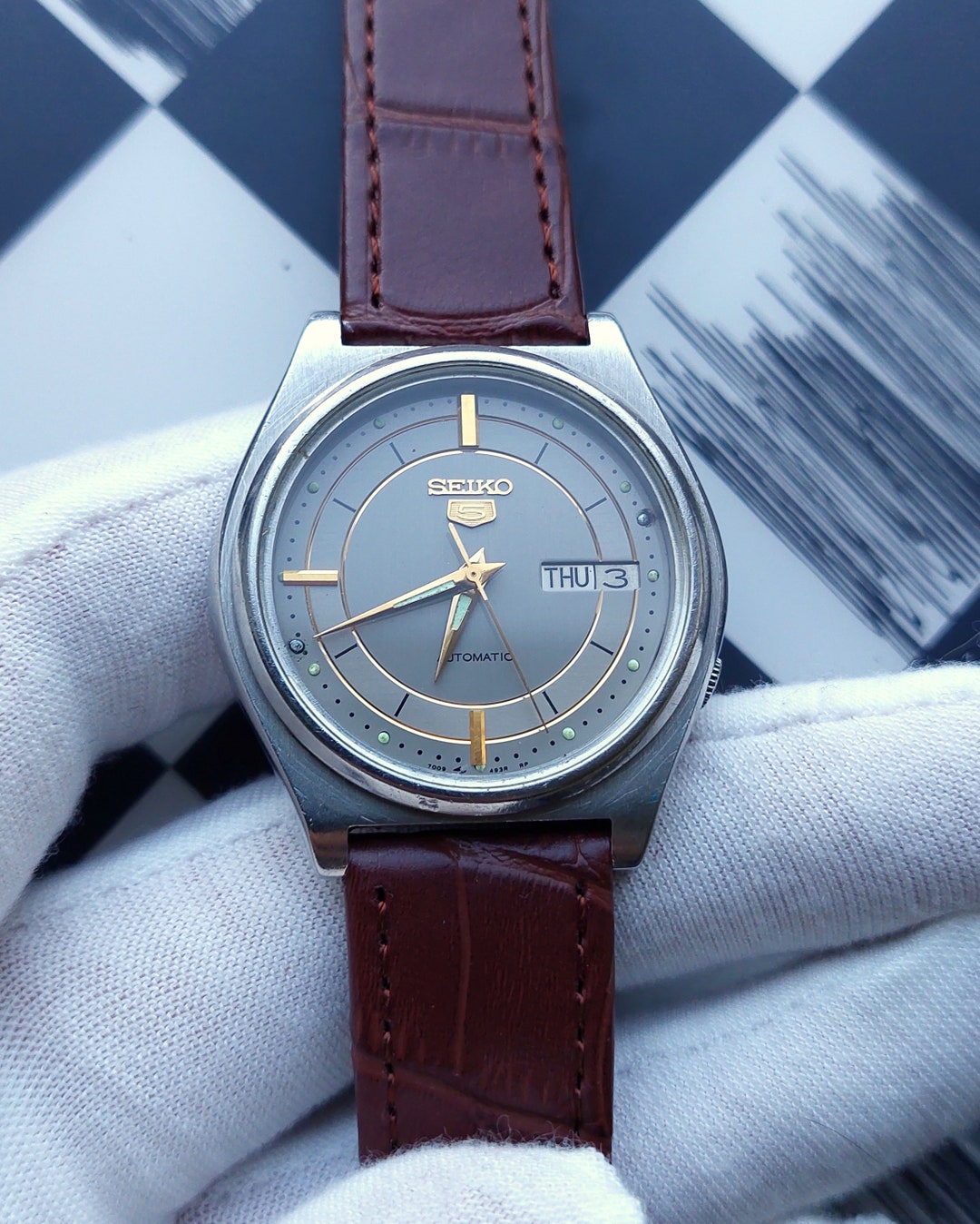 Seiko 5 Watch Vintage Watch japan Watch mens Watch Etsy