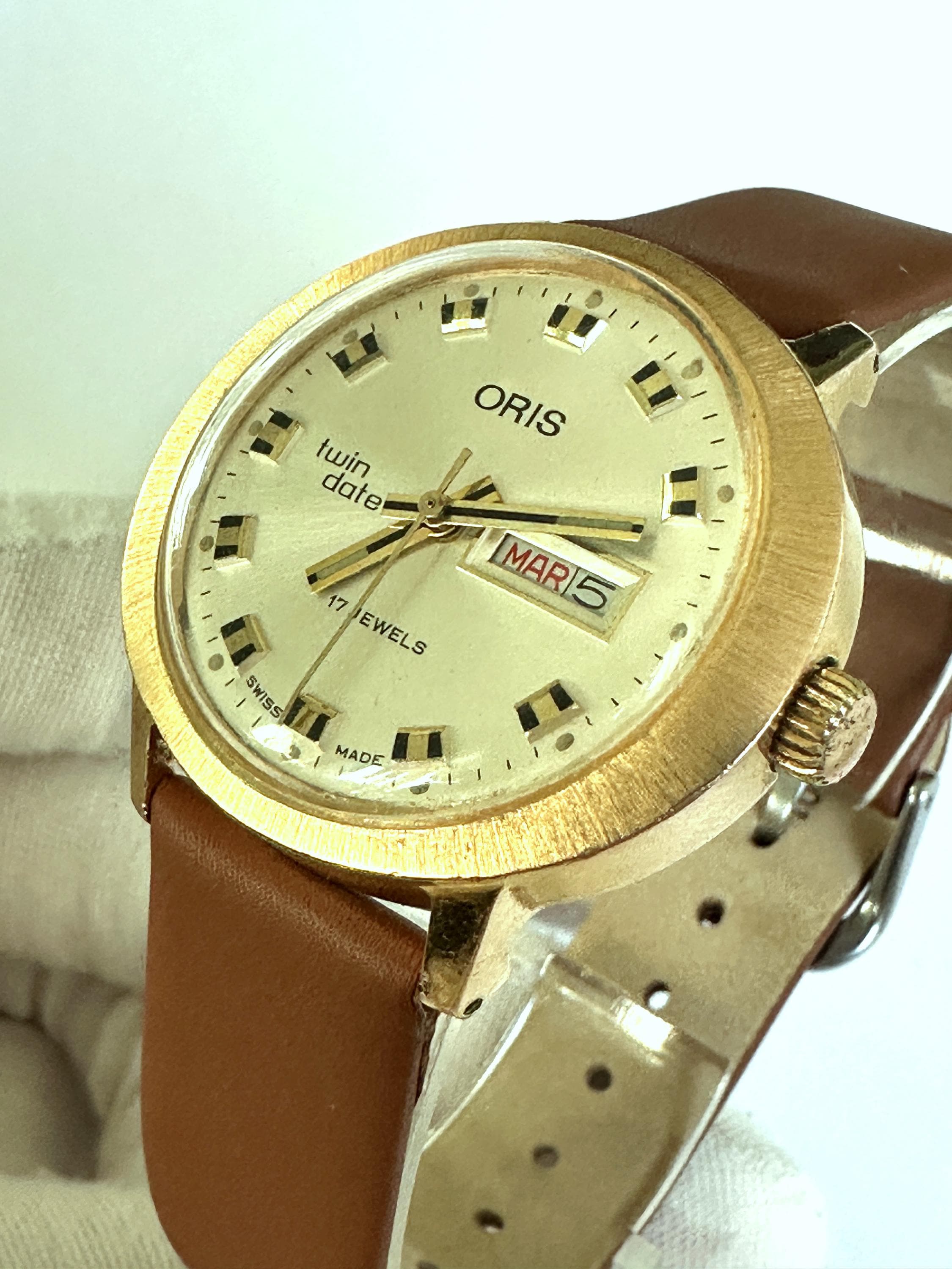 ORIS 17 JEWELS 腕時計 ゴールド Gold Plated Watch, Oris Watch, Vintage Watch: Swiss Mechanical