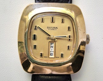 Incabloc Sicura Uhr Swiss Watch ,sicura Watch, Vintage Watch Mens