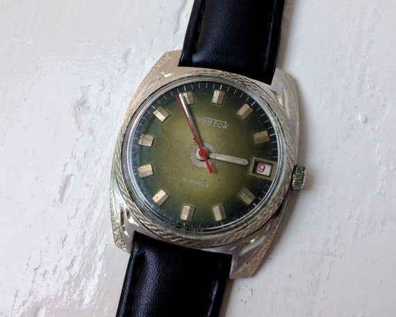 Soviet watch "Vostok", Engraved watch, Mens Watch,