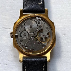 Reloj soviético Pobeda Reloj de malaquita imagen 10