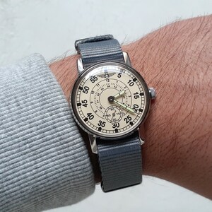Reloj de piloto, reloj soviético "Pobeda", white