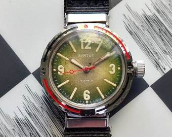 Rare Dive watch "Amphibian" "Wostok", Soviet watch , Men watch Mechanical watch