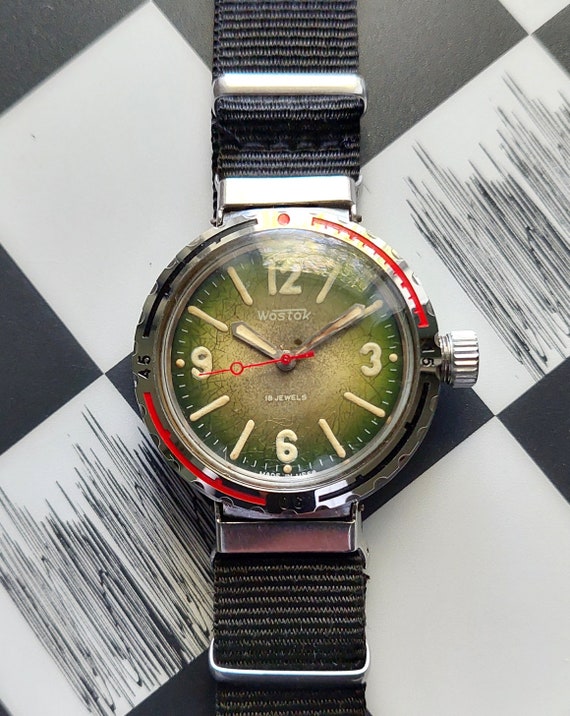 Rare Dive watch "Amphibian" "Wostok", Soviet watc… - image 1