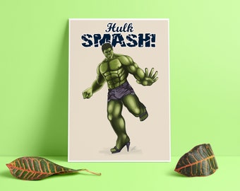 Hulk Smash! Pin Up A4 Print