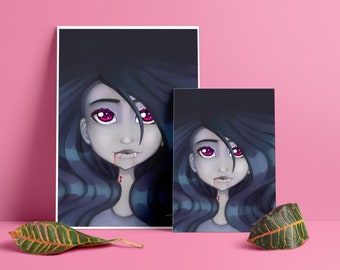 Marceline The Vampire Queen Adventure Time  A4, A5 Giclee Prints.