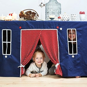 Table Play House Playhouse Tablecloth Play House Play Tent - Etsy