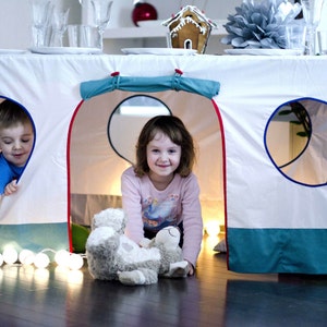 Table play house, playhouse, tablecloth play house, play tent, outdoor playhouse, indoor playhouse, birthday accessory, tablecloth house
