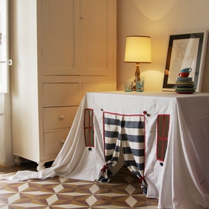 Casetta da gioco da tavolo, casetta da gioco, casetta da gioco con tovaglia, tenda da gioco, casetta da gioco per esterni, casetta da gioco con tavolo da gioco, accessorio per compleanno, casetta con tovaglia
