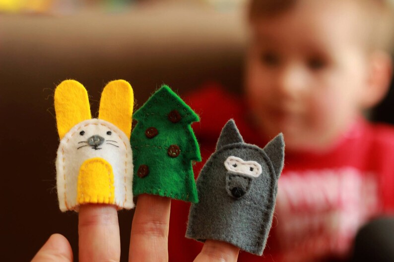 Forest Animals Finger Puppets Finger Puppets Puppet Theater Etsy