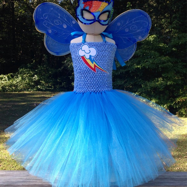 My Little Pony Rainbow Dash tutu costume with mask and wings 