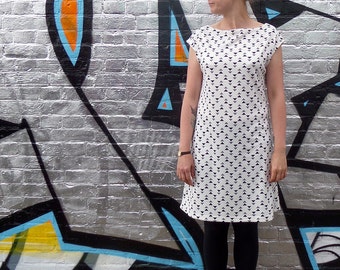 The Walkley - straight neck vest dress DIGITAL sewing pattern (for jersey knit fabrics)