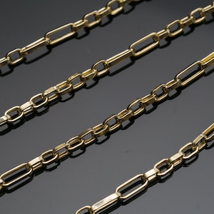 14K Gold Box Chain Handmade Chain Necklace 22 Inches Chain Yellow Gold Necklace 14K Gold Chain