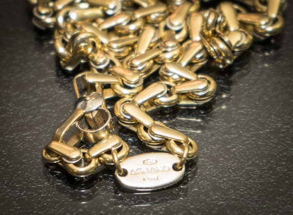 18K Solid Gold Italian Made Chain, Italian 18K Go… - image 3