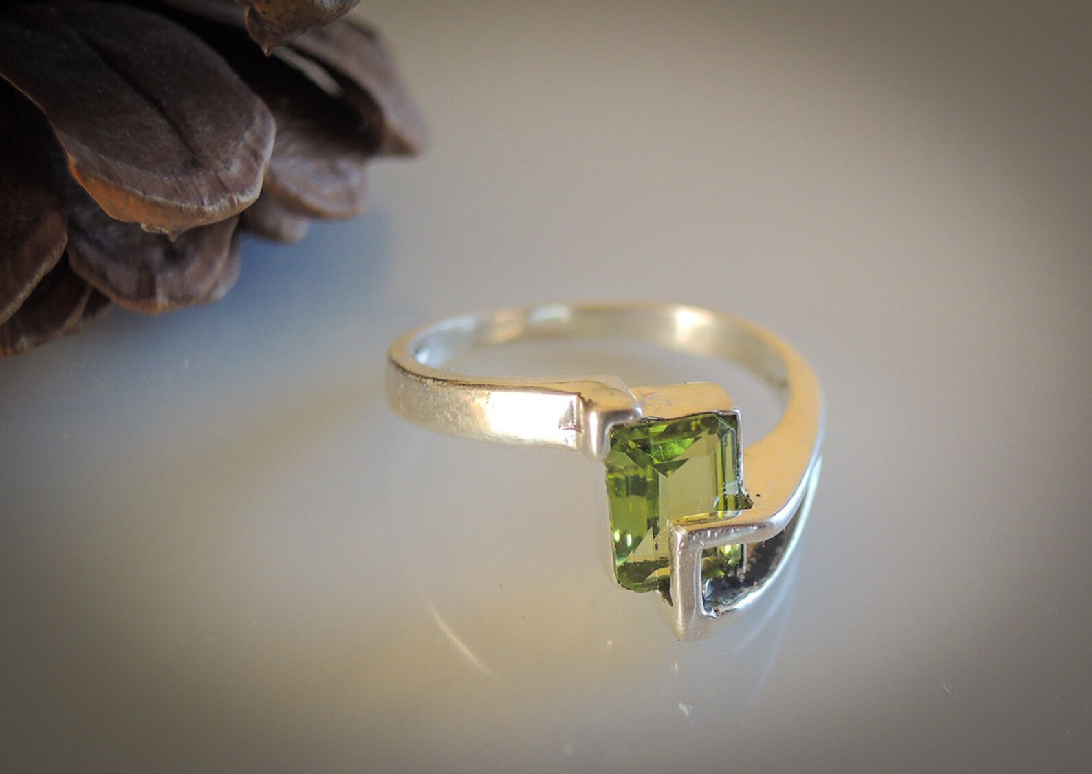 Natural Peridot Ring Arizona Peridot Ring Silver Peridot Etsy