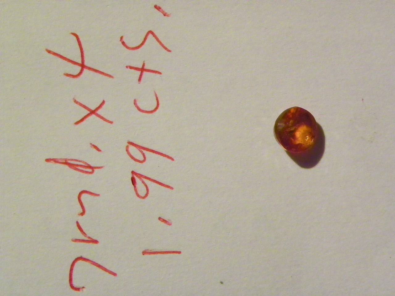 Hessonite Orange Garnet 7 MM. Round x 4 MM. Faceted 1.99 Carats