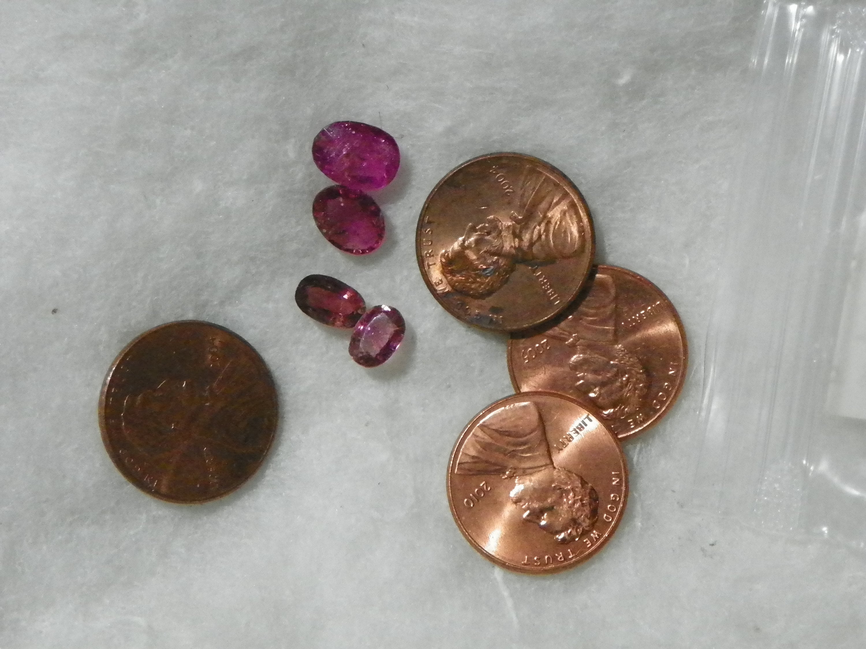 5.69 Cts Tourmaline Pink 4 Oval Faceted Natural Flaws
