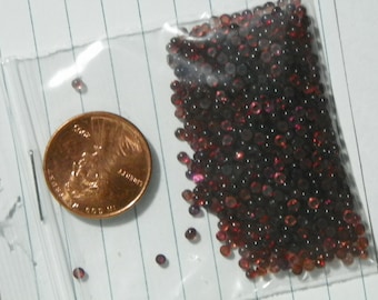 54.58 Cts Garnets Red Purple Cabs Around 2 MM Round Slightly Included
