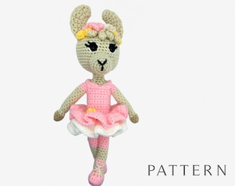 Wzór szydełkowy: Lalka baletnica amigurumi (PDF – angielskie, amerykańskie warunki)