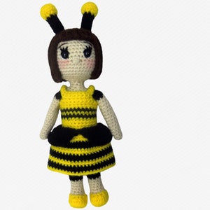 Crochet Pattern Bumblebee Doll Crochet Pattern, Bumble Bee Cute Amigurumi Doll Crochet Pattern, PDF in English US Terms